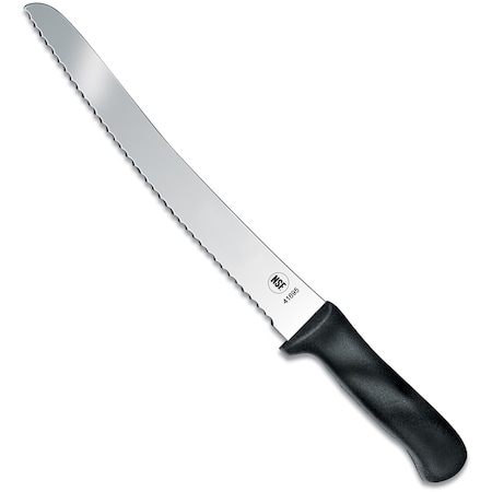 Swiss Army Brands Victorinox 41695 Kitchen Fibrox Pro Black Chef'S - Serrated, 10In Curved Blade VIC-7.6058.17